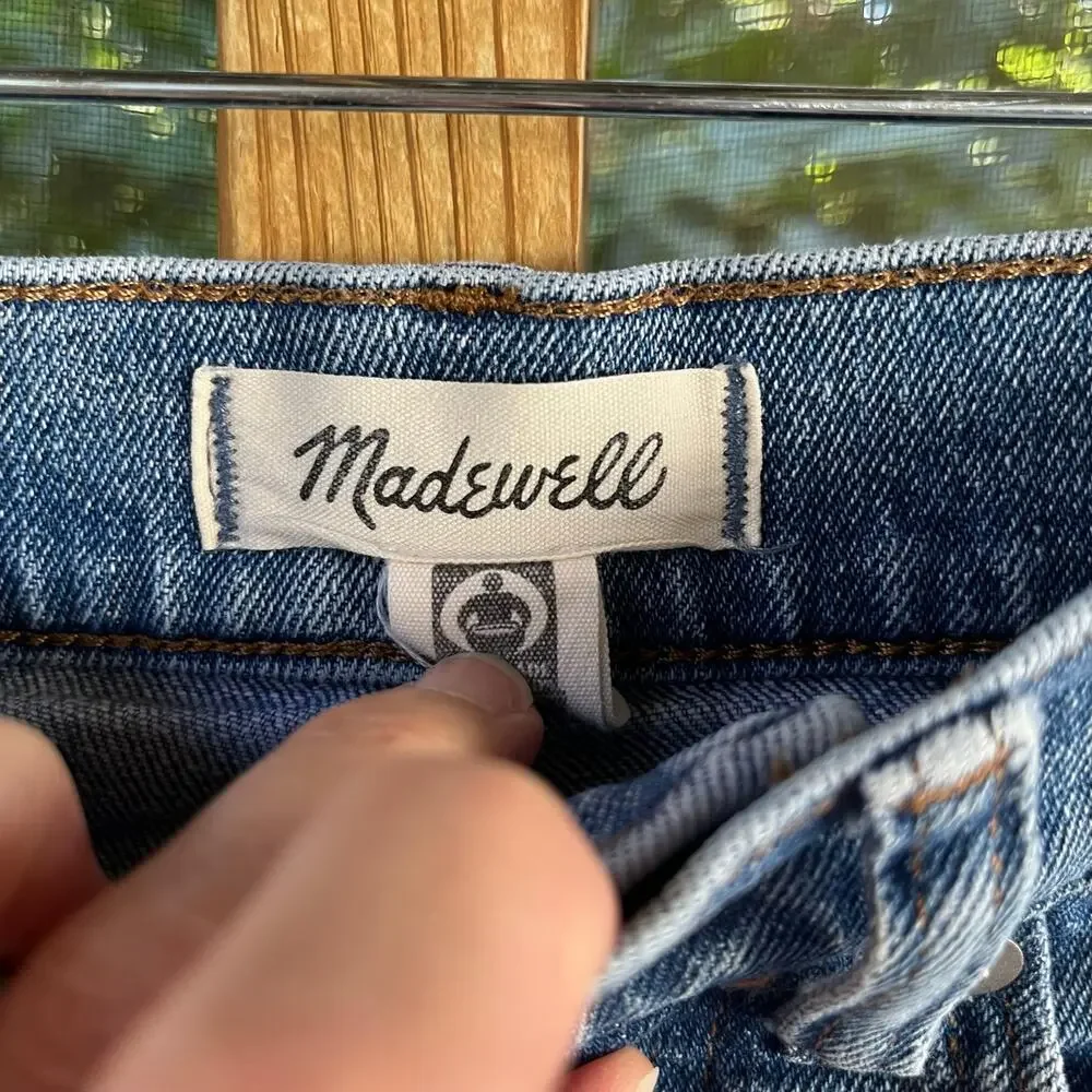 Madewell Women's 90's Straight Jeans Light Wash High Waisted Size 24
